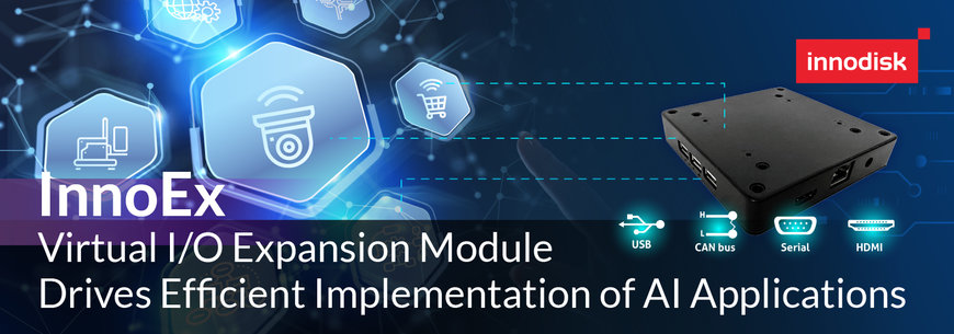 Il modulo di espansione degli I/O virtuali InnoEx di Innodisk favorisce l'implementazione efficiente delle applicazioni AI